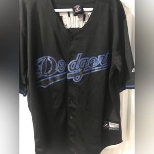 NEW (Never Used, No Tags) Majestic Dodgers Size 50 Jersey All Black #16 Ethier